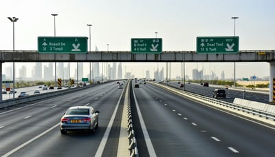 Dubai road toll system illustration