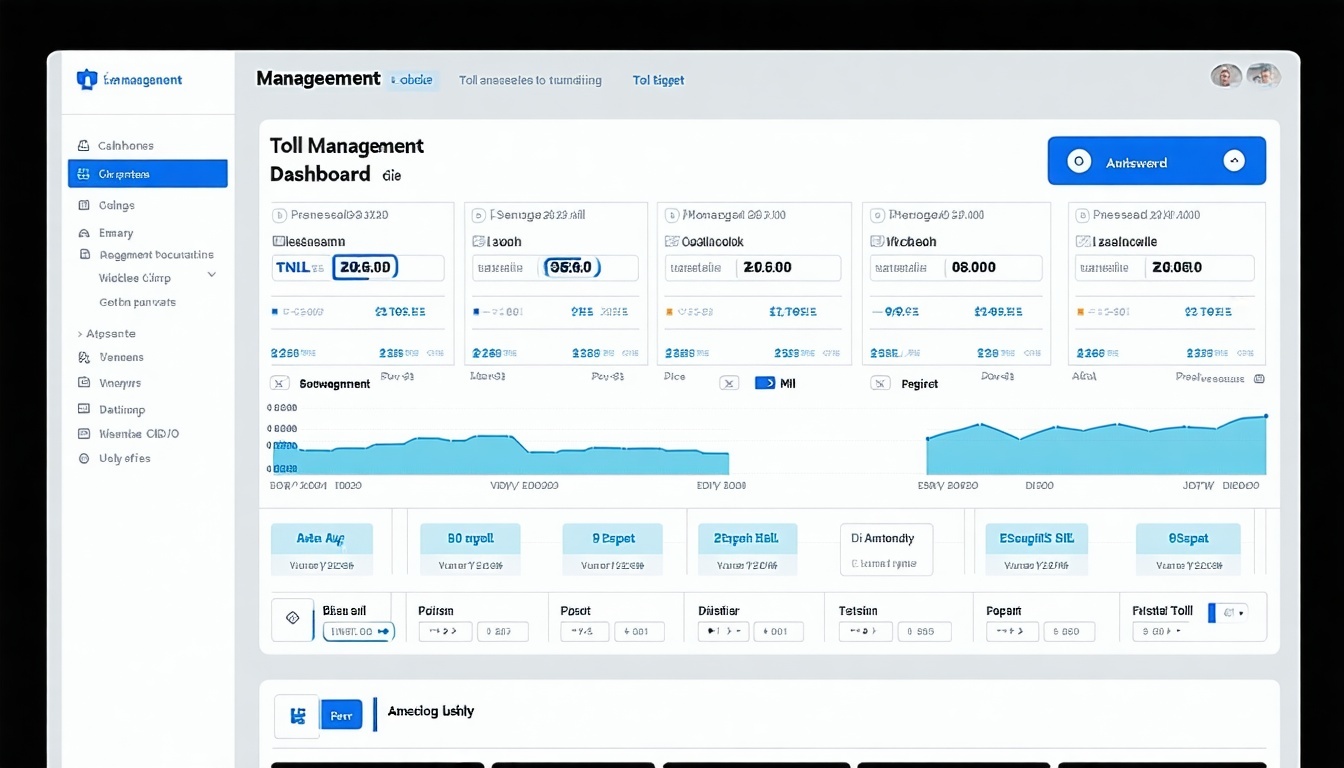 User-friendly toll management dashboard
